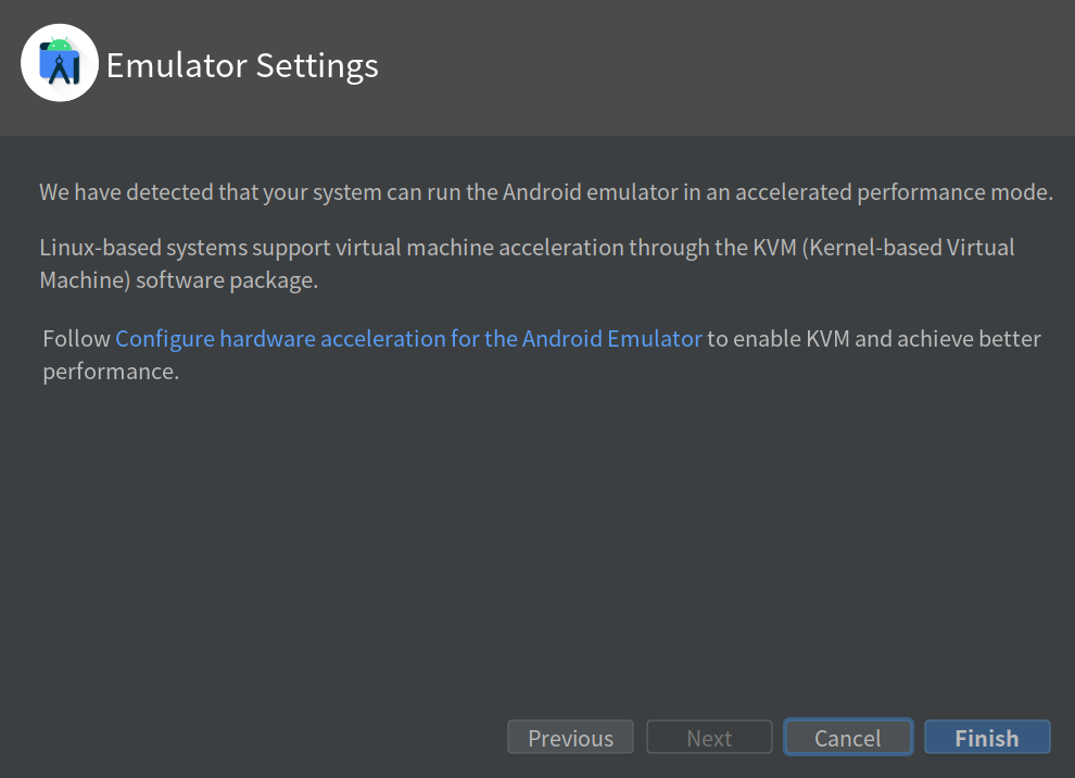 android studio emulator settings