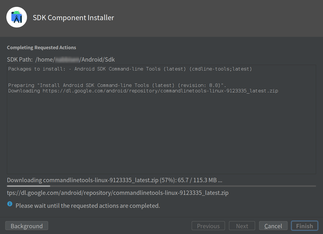 android studio sdk component installer