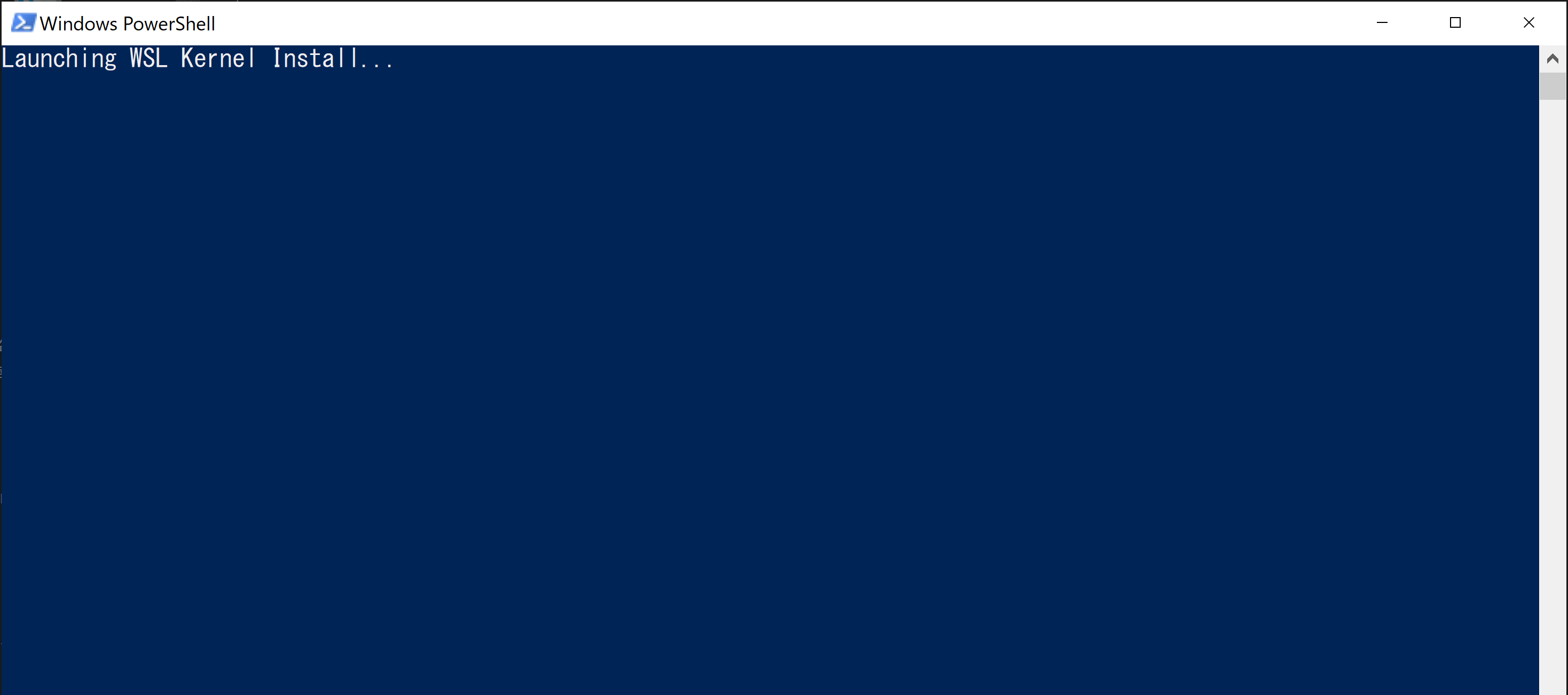 wsl installation - kernel installation